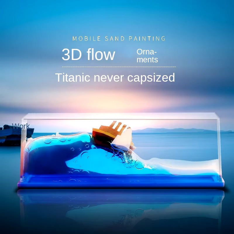 Creative Cruise Ship Fluid Drift Bottle
