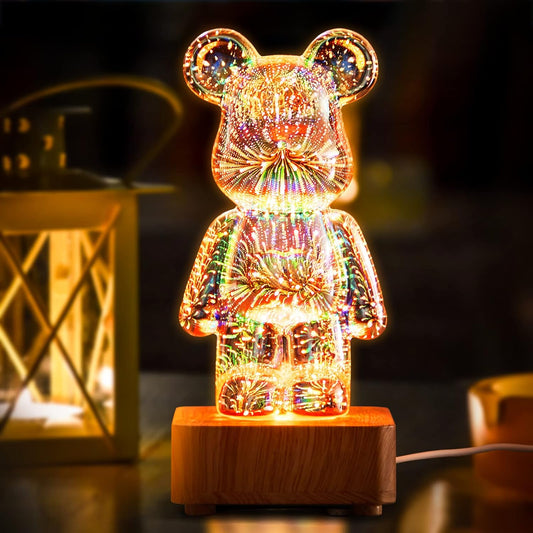 FireGlow™ 3D Bear Firework Night Light